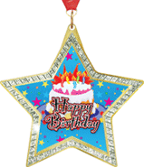 Star-Shaped Sparkle Insert Medal