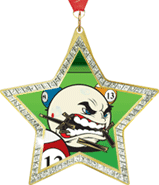 Star-Shaped Sparkle Insert Medal