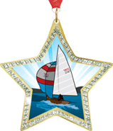 Star-Shaped Sparkle Insert Medal