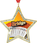 Star-Shaped Sparkle Insert Medal