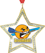 Star-Shaped Sparkle Insert Medal
