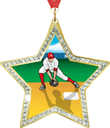 Star-Shaped Sparkle Insert Medal