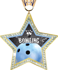 Star-Shaped Sparkle Insert Medal