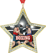 Star-Shaped Sparkle Insert Medal