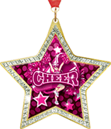 Star-Shaped Sparkle Insert Medal