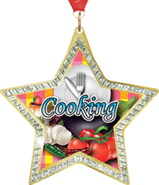 Star-Shaped Sparkle Insert Medal