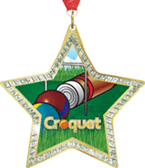 Star-Shaped Sparkle Insert Medal
