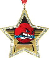 Star-Shaped Sparkle Insert Medal