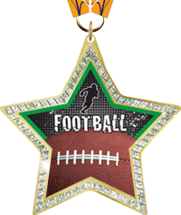 Star-Shaped Sparkle Insert Medal