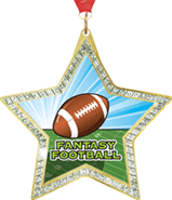 Star-Shaped Sparkle Insert Medal