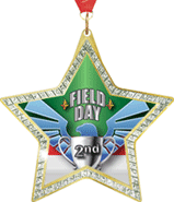 Star-Shaped Sparkle Insert Medal