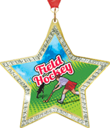 Star-Shaped Sparkle Insert Medal