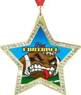 Star-Shaped Sparkle Insert Medal
