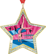 Star-Shaped Sparkle Insert Medal