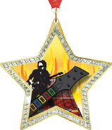 Star-Shaped Sparkle Insert Medal