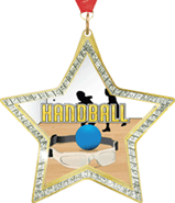 Star-Shaped Sparkle Insert Medal