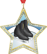 Star-Shaped Sparkle Insert Medal