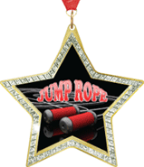 Star-Shaped Sparkle Insert Medal