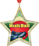 Star-Shaped Sparkle Insert Medal