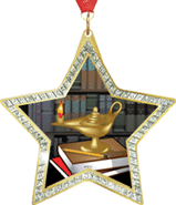 Star-Shaped Sparkle Insert Medal