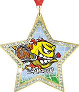 Star-Shaped Sparkle Insert Medal