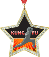 Star-Shaped Sparkle Insert Medal