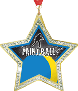 Star-Shaped Sparkle Insert Medal
