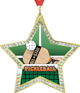 Star-Shaped Sparkle Insert Medal