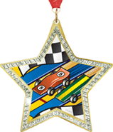 Star-Shaped Sparkle Insert Medal