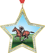 Star-Shaped Sparkle Insert Medal