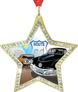 Star-Shaped Sparkle Insert Medal