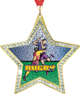 Star-Shaped Sparkle Insert Medal