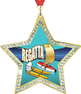 Star-Shaped Sparkle Insert Medal