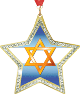 Star-Shaped Sparkle Insert Medal