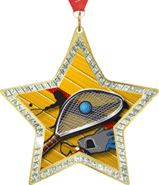 Star-Shaped Sparkle Insert Medal