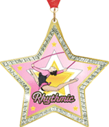 Star-Shaped Sparkle Insert Medal