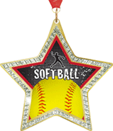 Star-Shaped Sparkle Insert Medal