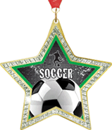 Star-Shaped Sparkle Insert Medal