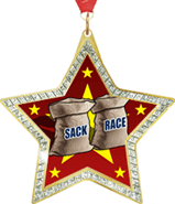 Star-Shaped Sparkle Insert Medal