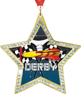 Star-Shaped Sparkle Insert Medal