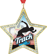 Star-Shaped Sparkle Insert Medal