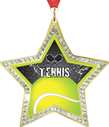 Star-Shaped Sparkle Insert Medal