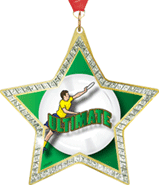 Star-Shaped Sparkle Insert Medal