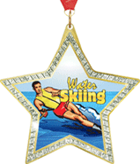 Star-Shaped Sparkle Insert Medal