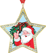 Star-Shaped Sparkle Insert Medal