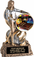 Victory Insert Holder Super Hero Resin Trophy [6.75 inch]