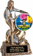 Victory Insert Holder Super Hero Resin Trophy [6.75 inch]