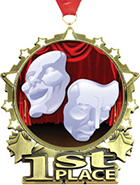 1st Place Star Frame Insert Medal