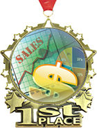 1st Place Star Frame Insert Medal