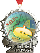 2nd Place Star Frame Insert Medal